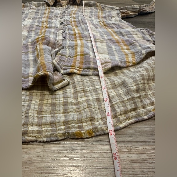 Free People Embroidered Magical Plaid Buttondown Shirt - Picture 8 of 11